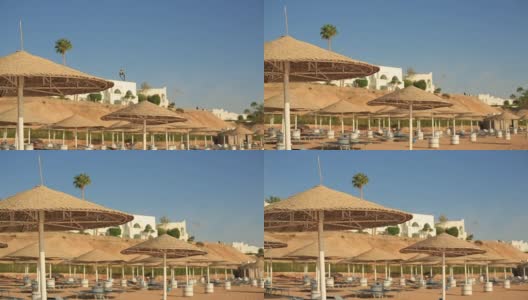 美丽的阳光和空旷的埃及海滩高清在线视频素材下载