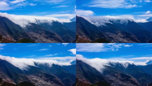 中国四川西部的云瀑高清在线视频素材下载