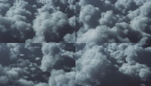 4k飞越风暴云背景-可循环-气候变化，气象学，天气预报高清在线视频素材下载