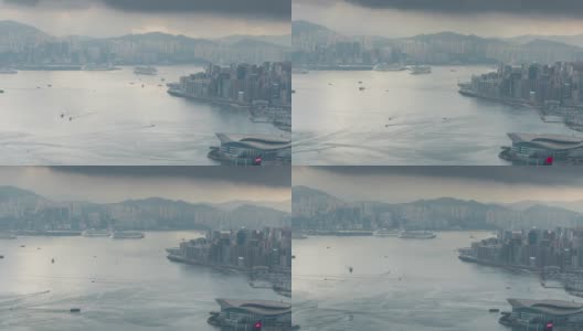 时间:清晨香港岛，香港住宅区，香港市中心高清在线视频素材下载