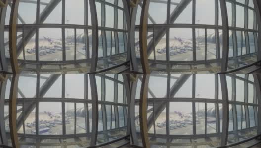 窗外的机场景色高清在线视频素材下载