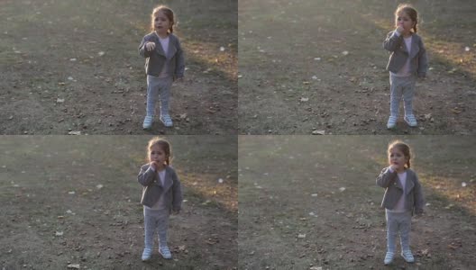 在公园里哭闹的小孩高清在线视频素材下载