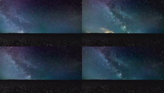 恒星时间流逝，银河系夜晚高清在线视频素材下载