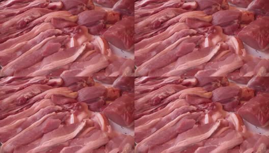 新鲜的猪肉高清在线视频素材下载