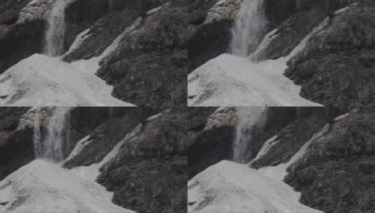 雪崩，糟糕的天气，格兰帕拉迪索国家公园，高清在线视频素材下载
