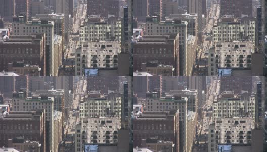 鸟瞰图的州街在芝加哥高清在线视频素材下载