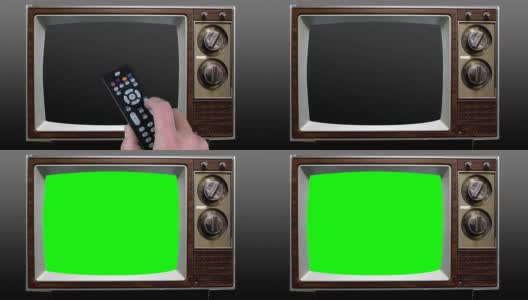 彩色键绿色屏幕遥控电视高清在线视频素材下载