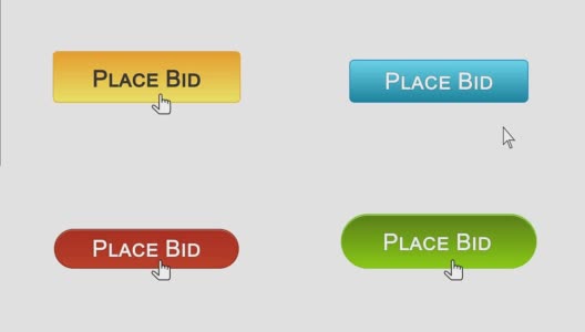 竞价网页界面按钮用鼠标点击，颜色不同高清在线视频素材下载
