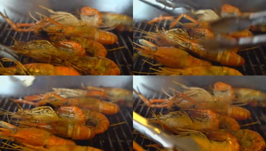 海鲜烧烤烧烤4K视频高清在线视频素材下载