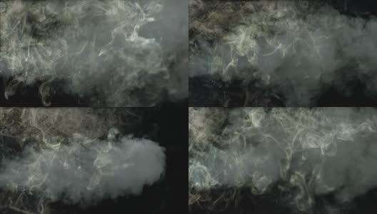慢镜头云雾般的灰色烟雾高清在线视频素材下载