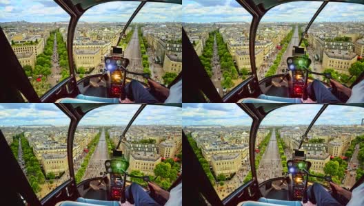 直升机在巴黎高清在线视频素材下载