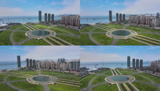 中国大连星海广场天线高清在线视频素材下载