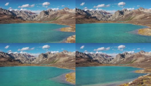 高原湖泊的色彩瑰丽如宝石高清在线视频素材下载