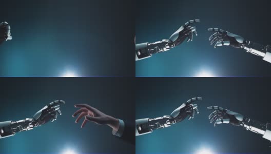 将人类变成半机械人的机器人高清在线视频素材下载