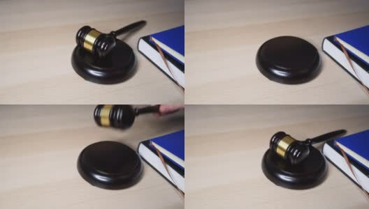 木槌在桌上，概念图关于正义高清在线视频素材下载