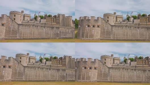伦敦塔-皇家宫殿和强大的堡垒。英国伦敦市高清在线视频素材下载