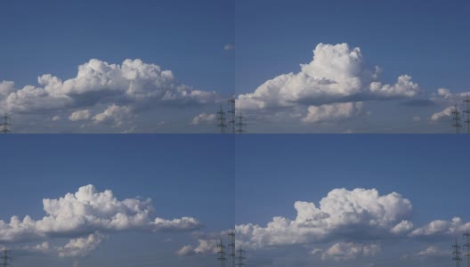 蓝天下的云景高清在线视频素材下载