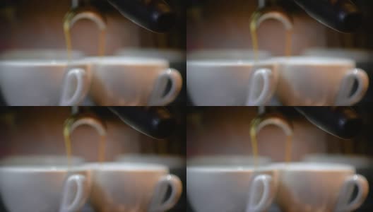 做浓咖啡和卡布奇诺高清在线视频素材下载