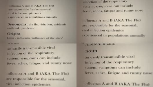 流感的定义高清在线视频素材下载