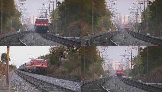 印度铁路客运列车高清在线视频素材下载