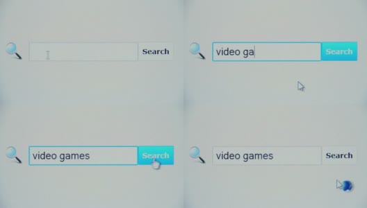 视频游戏-浏览器搜索查询，互联网网页高清在线视频素材下载