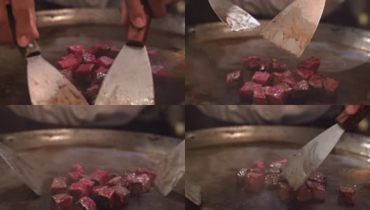 神户和牛牛排烧烤铁板烧高清在线视频素材下载