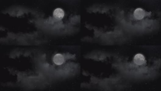 满月与云高清在线视频素材下载
