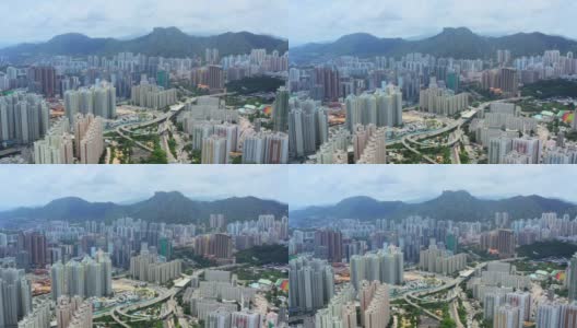 香港九龙拥挤的公寓楼高清在线视频素材下载