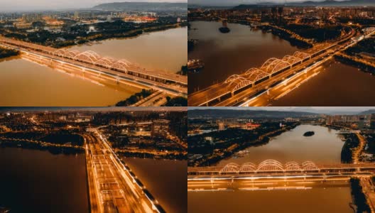 TIMELAPSE，城市景观和交通鸟瞰图高清在线视频素材下载