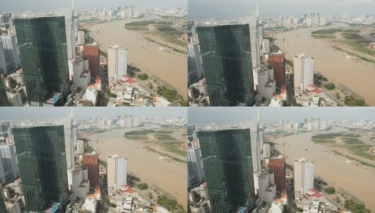 胡志明，西贡市Skyscrapers。越南高清在线视频素材下载