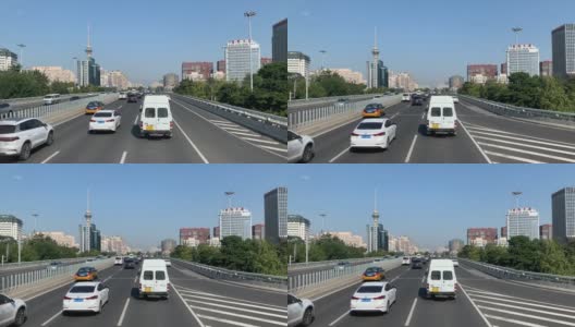 在北京的主干道上行驶高清在线视频素材下载