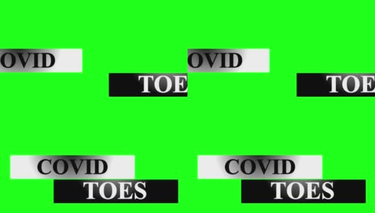 Covid Toes动画低三分之一的高分辨率，适合电视和新闻。高清在线视频素材下载