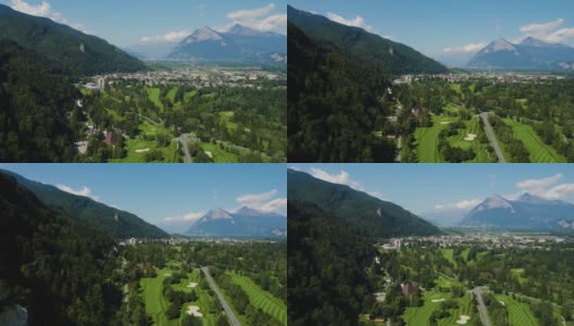 俯瞰瑞士坏拉加兹市高清在线视频素材下载