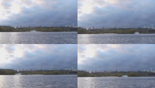 基辅位于祖国的第聂伯河。高清在线视频素材下载