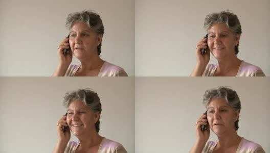 打电话的老妇人高清在线视频素材下载