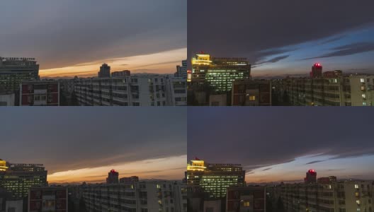 T/L WS HA PAN住宅区，日夜过渡/北京，中国高清在线视频素材下载