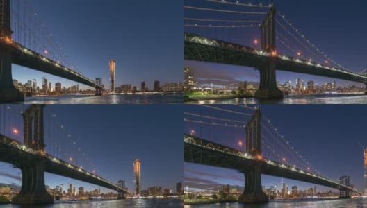 曼哈顿桥全景时间流逝高清在线视频素材下载