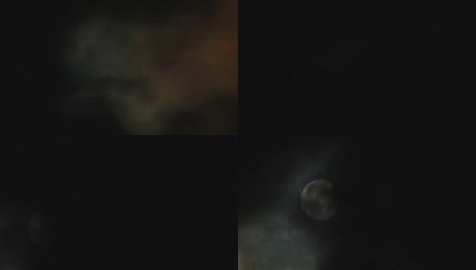 美丽而怪异的月亮和云彩高清在线视频素材下载