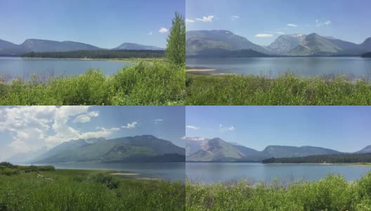 提顿国家公园的湖泊和山脉高清在线视频素材下载