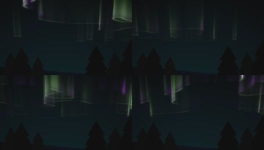 Abstract Background Animation - Aurora Borealis高清在线视频素材下载