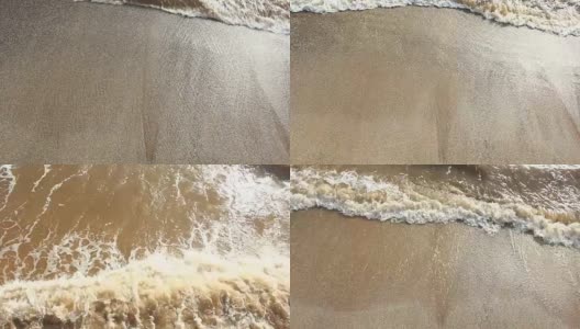 海浪在沙滩上的作用高清在线视频素材下载