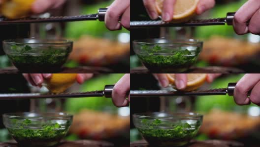 准备素食扁豆沙拉高清在线视频素材下载