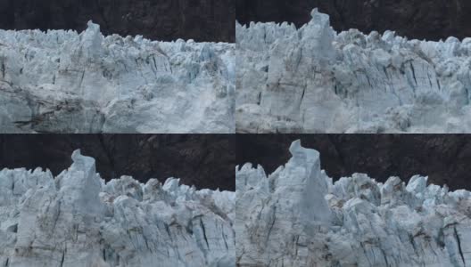 阿拉斯加冰川湾国家公园的玛格丽冰川。高清在线视频素材下载