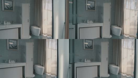 公寓浴室平移拍摄高清在线视频素材下载