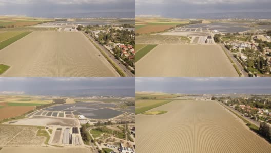 Nir david农业鸟瞰图，以色列高清在线视频素材下载