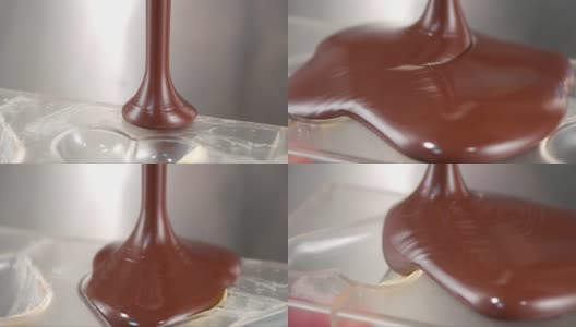 真正的液态巧克力心形高清在线视频素材下载