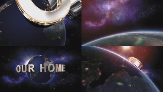 我们的家园标题-地球从太空展示他们所有的美丽高清在线视频素材下载