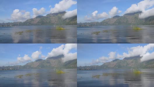 印度尼西亚巴厘岛，Gunung Abang火山附近的Batur湖。间隔拍摄高清在线视频素材下载