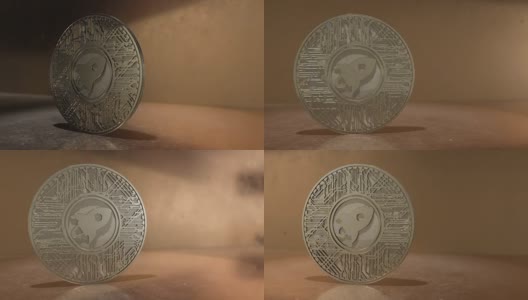 恒星币XLM区块链加密货币替代币3D渲染高清在线视频素材下载