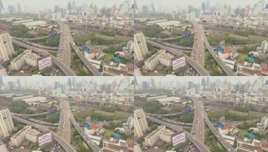 空中延时拍摄泰国曼谷城高清在线视频素材下载